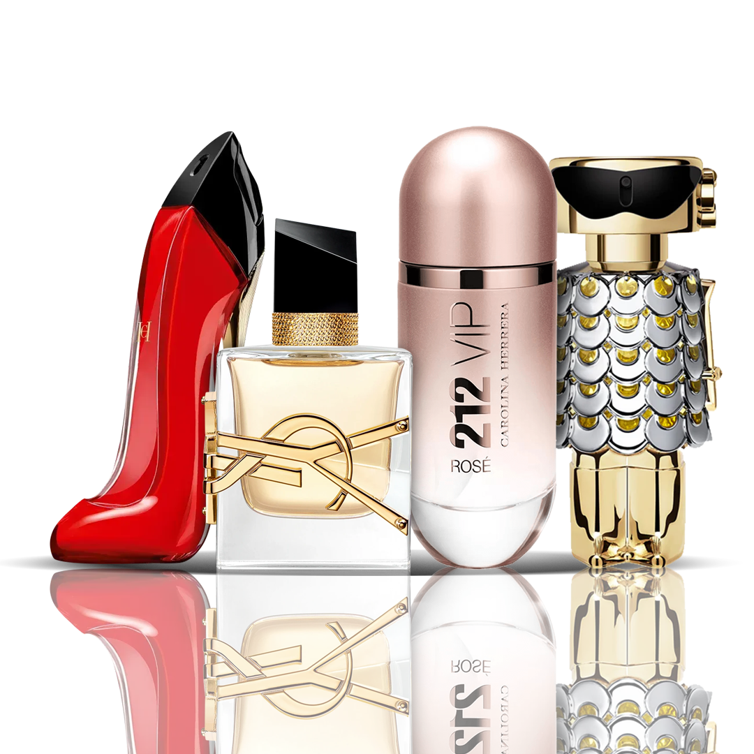 4 parfumų rinkinys | Very Good Girl + Libre + 212 VIP Rose + Fame 100 ml