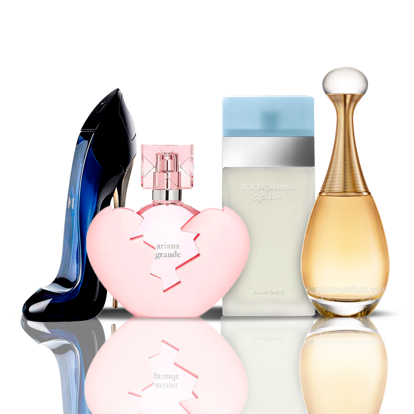 4 parfumų rinkinys | Thank U Next + Light Blue + Good Girl + J'adore 100 ml