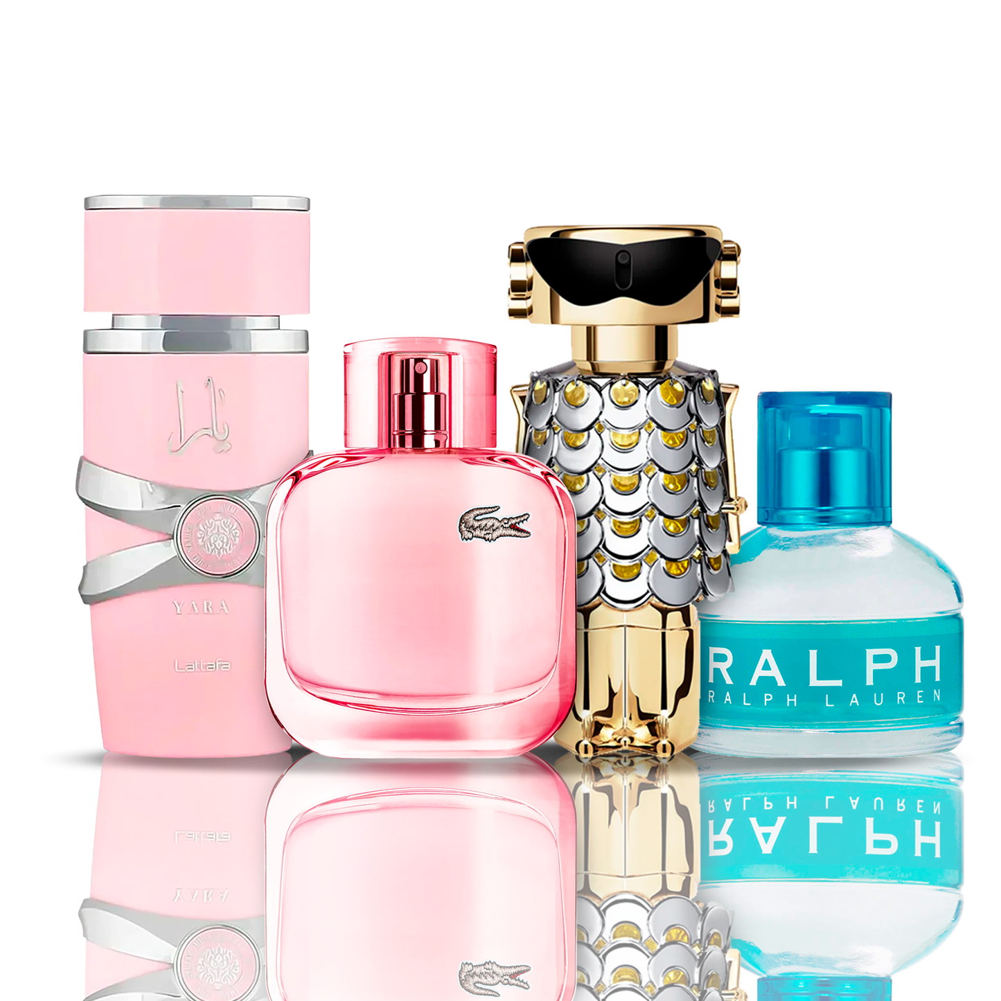 4 parfumų rinkinys | Fame + Yara + Lacoste Sparkling + Ralph Lauren 100 ml