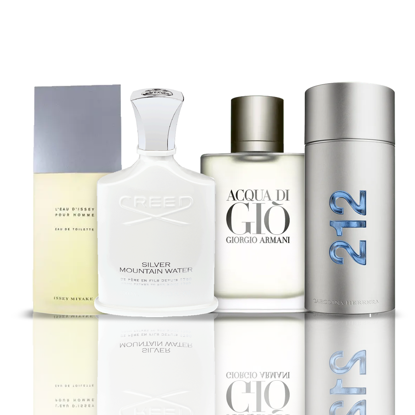 4 parfumų rinkinys | Issey Miyake + Acqua di Gio + Creed Silver + 212 NYC Men 100 ml