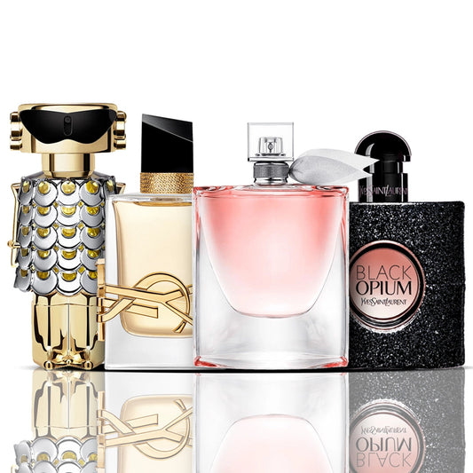 4 parfumų rinkinys | Libre + La Vie Est Belle + Black Opium + Fame 100 ml