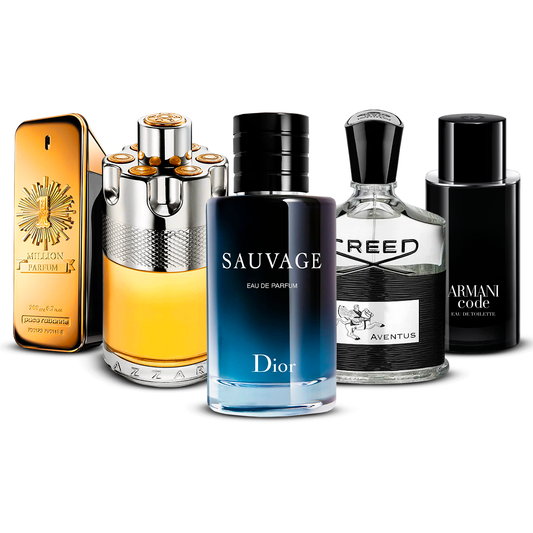 5 parfumų rinkinys  – 1 Million, Azzaro Wanted, Sauvage, Creed Aventus ir Armani Code  [100 ml kiekvienas]