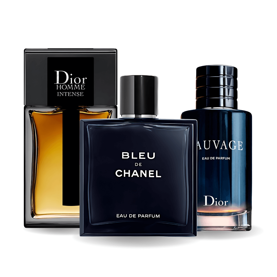 3 parfumų rinkinys | Sauvage Dior, Bleu de Chanel, Dior Homme Intense 100 ml