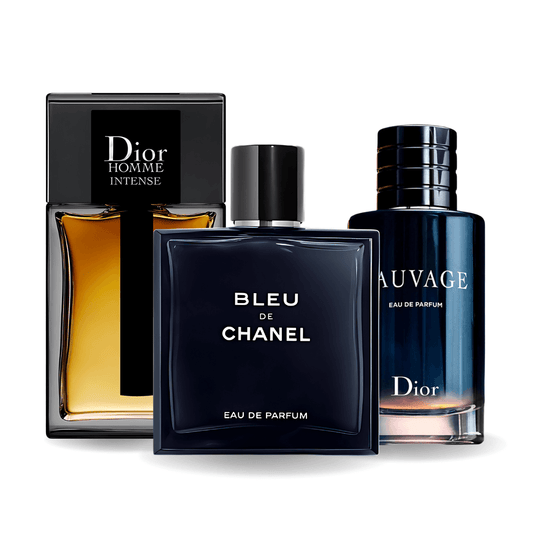3 parfumų rinkinys | Sauvage Dior, Bleu de Chanel, Dior Homme Intense 100 ml