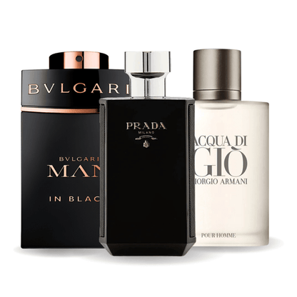 3 parfumų rinkinys | Bvlgari In Black, Giorgio Armani Acqua Di Gio, L'Homme Prada Intense 100 ml