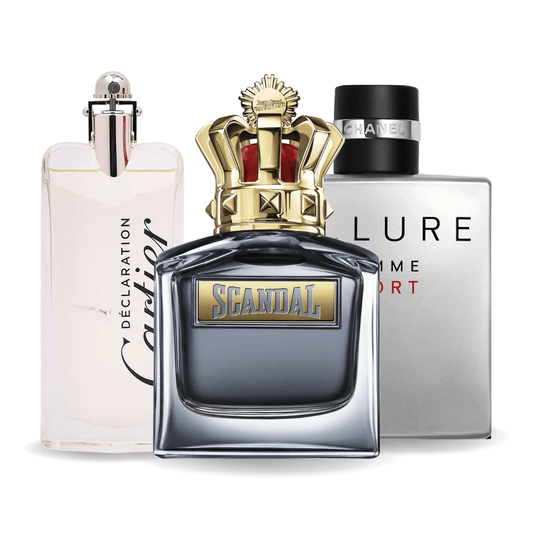 3 parfumų rinkinys | Allure Homme Sports, Jean Paul Gaultier Scandal, Cartier Declaration 100 ml