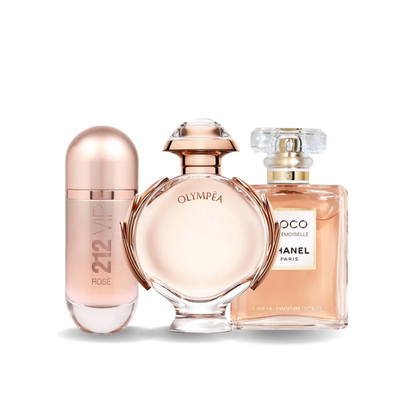 3 parfumų rinkinys | 212 VIP ROSÉ, OLYMPÉA, COCO MADEMOISELLE 100 ml