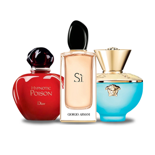 3 parfumų rinkinys | Dior HYPNOTIC POISON, Giorgio Armani SÌ, Versace DYLAN TURQUOISE 100 ml