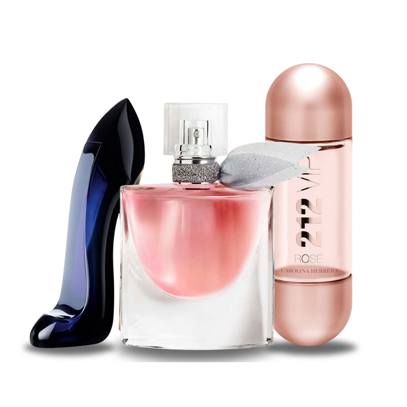 3 parfumų rinkinys | GOOD GIRL, Lancôme LA VIE EST BELLE, 212 VIP ROSÉ 100 ml