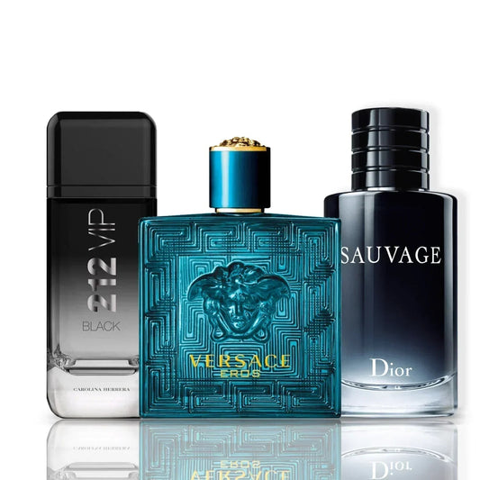3 parfumų rinkinys | Versace Eros + Sauvage Dior + 212 Vip Black