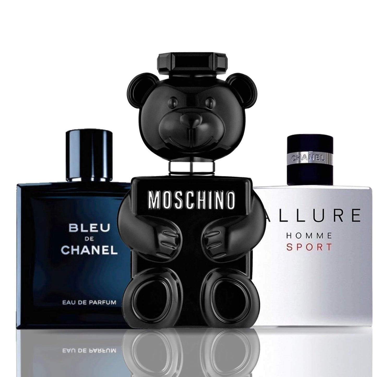 3 parfumų rinkinys | Moschino Toy Boy + Bleu de Chanel + Allure Homme Sport 100 ml