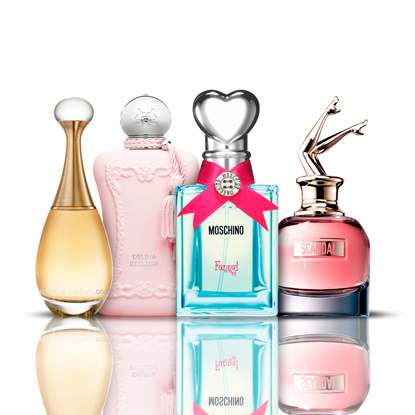4 parfumų rinkinys | Funny Moschino + Delina + Scandal + J'adore 100 ml