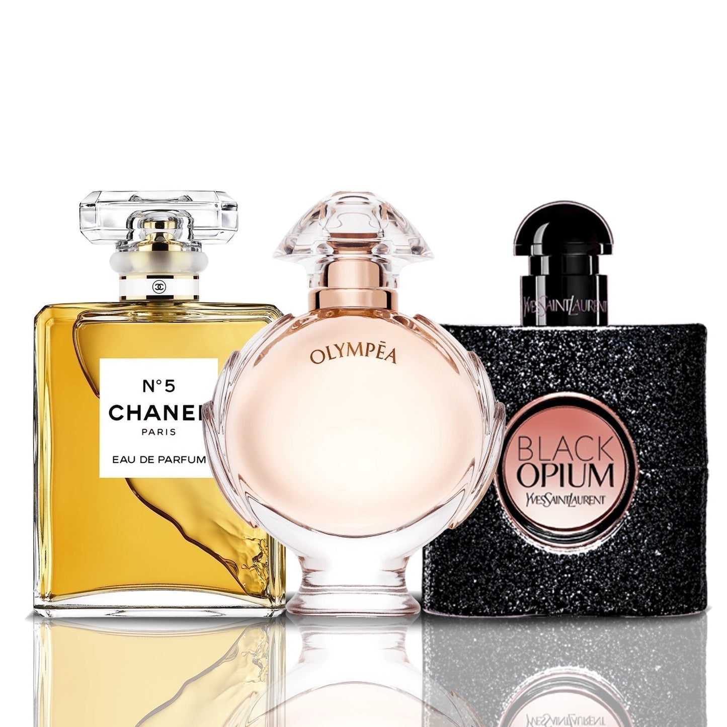 3 parfumų rinkinys | Black Opium + Chanel N°5 + Olympea 100 ml
