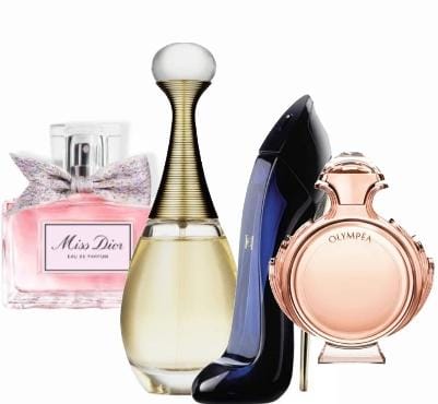 4 parfumų rinkinys | Miss Dior + J'adore + Good Girl + Olympéa - 100 ml