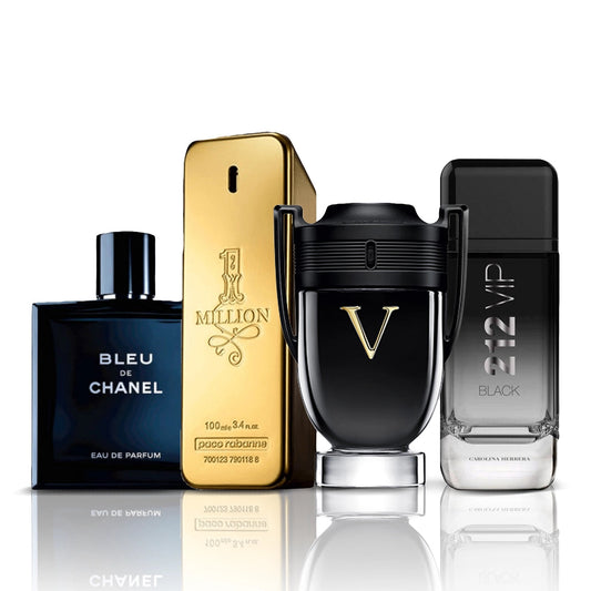 4 parfumų rinkinys | Bleu de Chanel + One Million + Invictus Victory + 212 VIP Black 100 ml